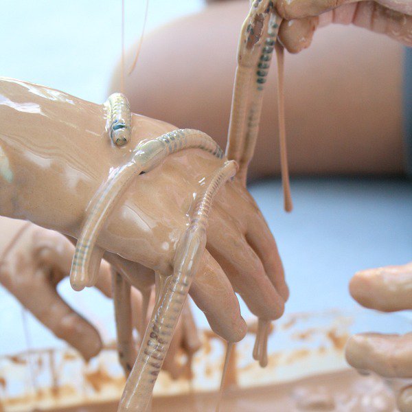 Kids hands with plastic worms and gooImage from Fantastic Fun and Learning.