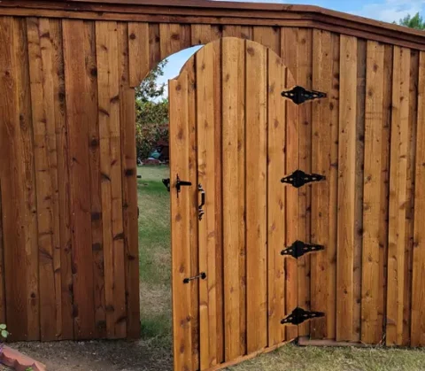 After new gate and fence installed