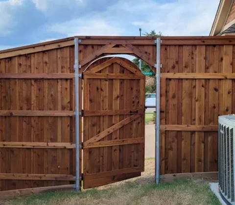 Interior of new fence and custom gate