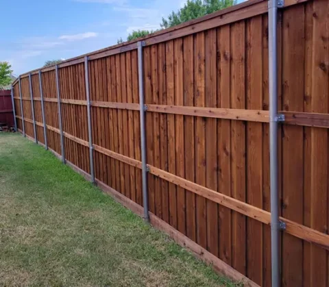 Finished Strong, sturdy, and new cedar fence