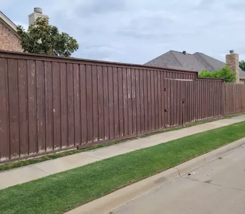 before fence replacement