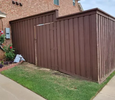 exterior of old fence before removal