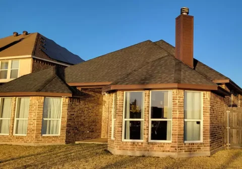 After photo of new roof and re-painted trim