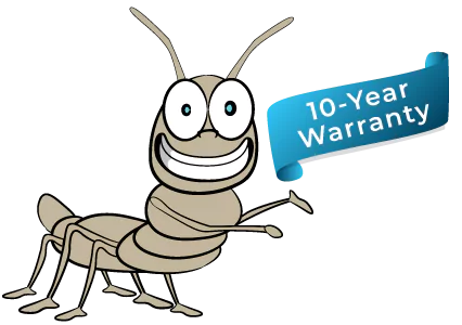 Termite mascot for 10-Year Termite Treatment warranty service